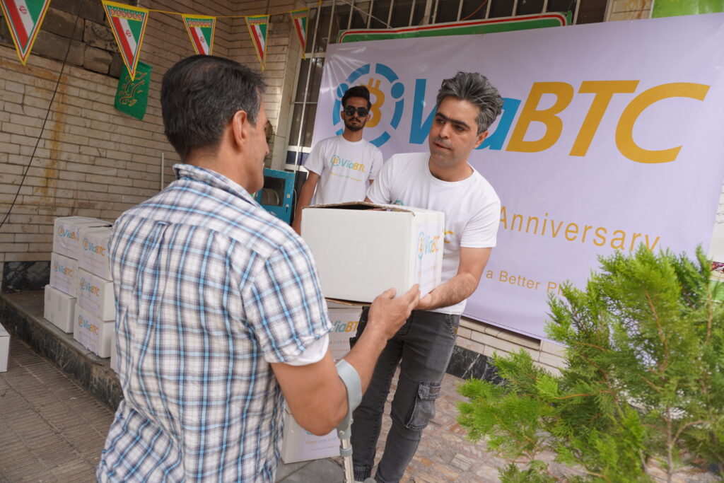 ششمین سالگرد ViaBTC اکوسیستم کوینکس و امور نیکوکاری کوینکس در ایران